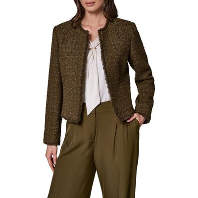 Donna Karan New York Donna Karan New York Fringe Open Front Jacket