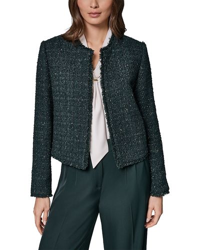 Donna Karan New York Donna Karan New York Fringe Trim Open Front Jacket