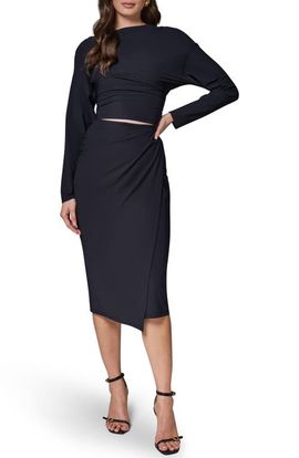 Donna Karan New York Donna Karan New York Front Slit Long Sleeve Dress