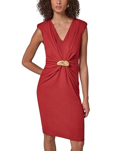 Donna Karan New York Donna Karan New York Gathered Hardware Sheath Dress