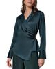 Donna Karan New York Donna Karan New York Hardware Trim Side Ruched Blouse - 1
