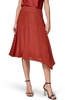 Donna Karan New York Donna Karan New York Lasercut Handkerchief Hem Skirt