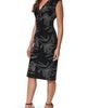 Donna Karan New York Donna Karan New York Leaf Embroidery Sleeveless Sheath Dress - 3