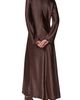 Donna Karan New York Donna Karan New York Long Sleeve Draped Neck Satin Dress - 2