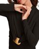 Donna Karan New York Donna Karan New York Long Sleeve Faux Wrap Hardware Top - 3