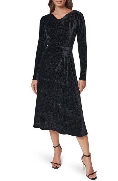 Donna Karan New York Donna Karan New York Long Sleeve Textured Midi Dress