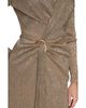 Donna Karan New York Donna Karan New York Metallic Crinkle Knit Faux Wrap Maxi Dress - 5