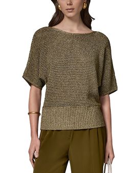 Donna Karan New York Donna Karan New York Metallic Drop Shoulder Top