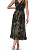Donna Karan New York Donna Karan New York Metallic Floral Print A-Line Dress - 1