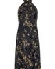 Donna Karan New York Donna Karan New York Metallic Foil Velvet Halter Midi Dress - 5