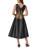 Donna Karan New York Donna Karan New York Metallic Jacquard V Neck Midi Dress - 4