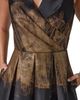 Donna Karan New York Donna Karan New York Metallic Jacquard V Neck Midi Dress - 6