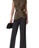 Donna Karan New York Donna Karan New York Metallic Mock Neck Top with Belt - 5