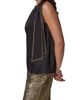 Donna Karan New York Donna Karan New York Metallic Trim Sleeveless Top with Neck Tie - 3