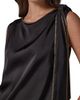 Donna Karan New York Donna Karan New York Metallic Trim Sleeveless Top with Neck Tie - 4