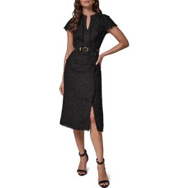 Donna Karan New York Donna Karan New York Metallic Tweed A-Line Dress