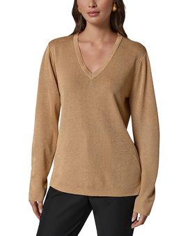 Donna Karan New York Donna Karan New York Metallic V Neck Top