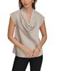 Donna Karan New York Donna Karan New York Mixed Media Cowl Neck Top - 1