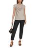 Donna Karan New York Donna Karan New York Mixed Media Cowl Neck Top - 2