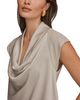 Donna Karan New York Donna Karan New York Mixed Media Cowl Neck Top - 4