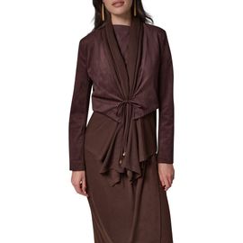 Donna Karan New York Donna Karan New York Mixed Media Faux Suede Jacket