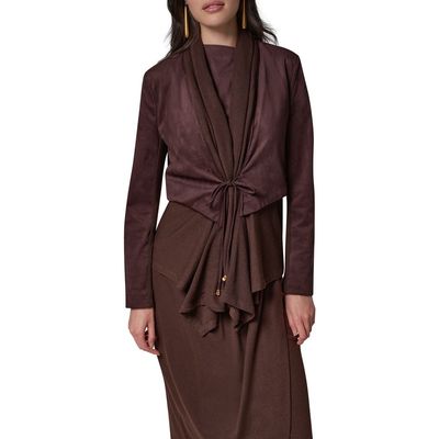 Donna Karan New York Donna Karan New York Mixed Media Faux Suede Jacket