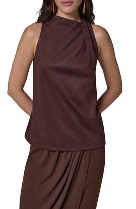 Donna Karan New York Donna Karan New York Mixed Media Tie Neck Tank
