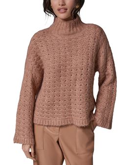 Donna Karan New York Donna Karan New York Mock Neck Basketweave Sweater