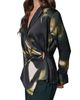 Donna Karan New York Donna Karan New York Notched Collar Satin Wrap Blouse - 3
