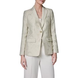 Donna Karan New York Donna Karan New York One-Button Peak Lapel Jacquard Blazer