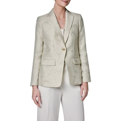 Donna Karan New York Donna Karan New York One-Button Peak Lapel Jacquard Blazer