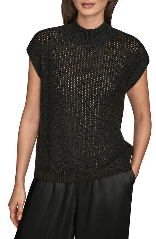 Donna Karan New York Donna Karan New York Open Stitch Cap Sleeve Sweater