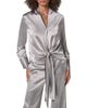 Donna Karan New York Donna Karan New York Pinstriped Tie Front Wrap Shirt - 1