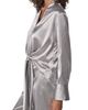 Donna Karan New York Donna Karan New York Pinstriped Tie Front Wrap Shirt - 3