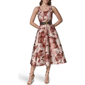 Donna Karan New York Donna Karan New York Pleat Fit & Flare Midi Dress