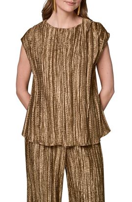 Donna Karan New York Donna Karan New York Pleated Metallic Top