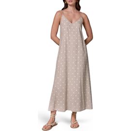 Donna Karan New York Donna Karan New York Polka Dot Linen Blend Dress