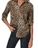 Donna Karan New York Donna Karan New York Print Cotton Voile Button-Up Shirt - 4