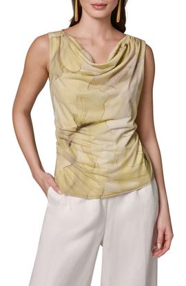 Donna Karan New York Donna Karan New York Print Cowl Neck Sleeveless Top