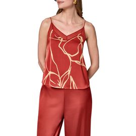 Donna Karan New York Donna Karan New York Print Sheer Trim Camisole