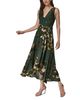 Donna Karan New York Donna Karan New York Printed Chiffon Crossover Neck Faux Wrap Dress - 5