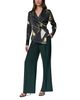 Donna Karan New York Donna Karan New York Printed Hardware Trim Side Ruched Blouse - 2
