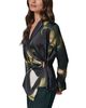 Donna Karan New York Donna Karan New York Printed Hardware Trim Side Ruched Blouse - 5