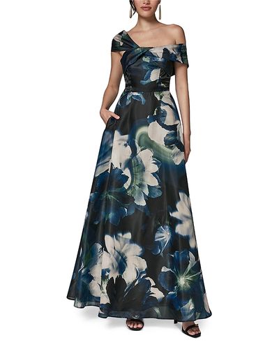 Donna Karan New York Donna Karan New York Printed Organza Off The Shoulder Gown