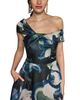 Donna Karan New York Donna Karan New York Printed Organza Off The Shoulder Gown - 3