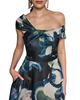 Donna Karan New York Donna Karan New York Printed Organza Off The Shoulder Gown - 4