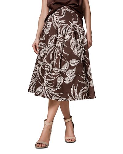 Donna Karan New York Donna Karan New York Printed Pleated Midi Skirt