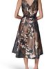 Donna Karan New York Donna Karan New York Printed V-Neck Belted Midi Dress - 2