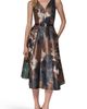 Donna Karan New York Donna Karan New York Printed V-Neck Belted Midi Dress - 5