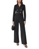 Donna Karan New York Donna Karan New York Satin Lapel Double Breasted Jumpsuit - 2
